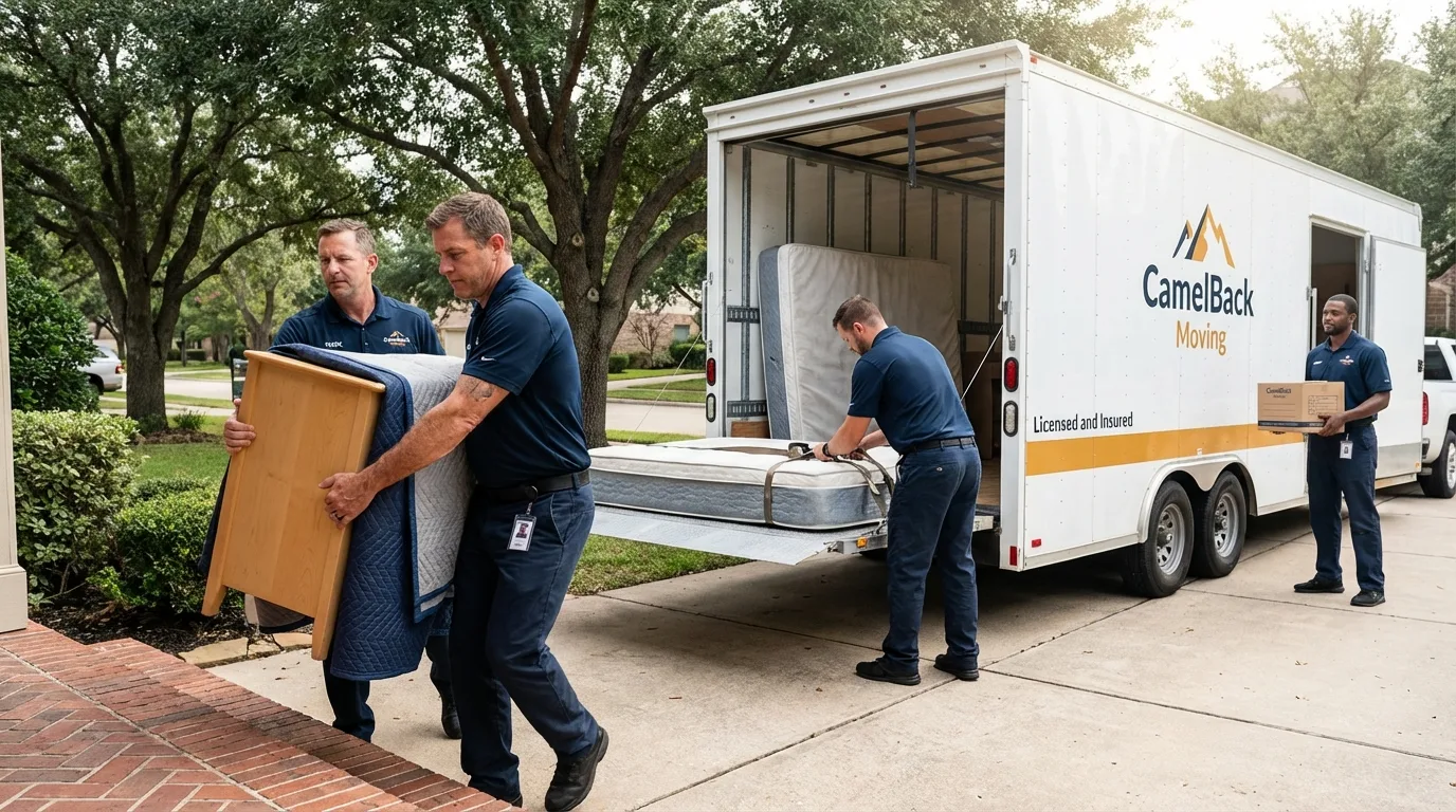 Crew loading residential truck for cross-state move from Flemingsburg, KY
